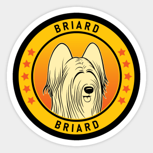 Briard Dog Portrait Sticker